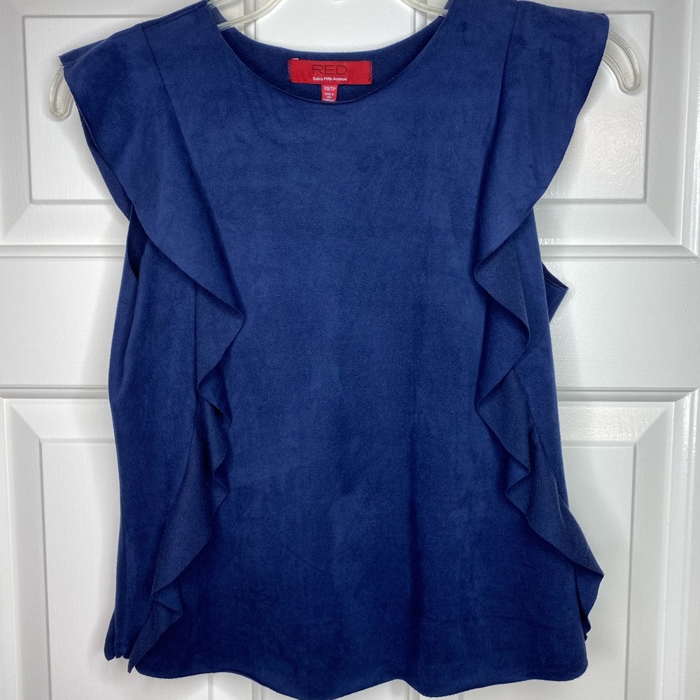 Saks Fifth Avenue Navy Crop Top
